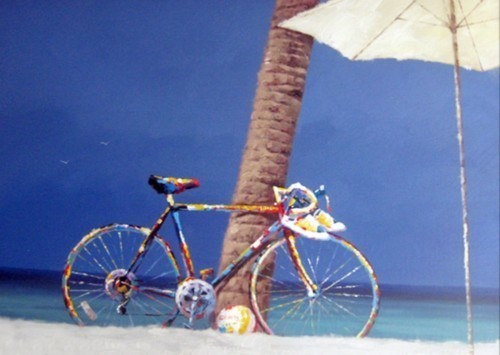 Велосипед на пляже 592